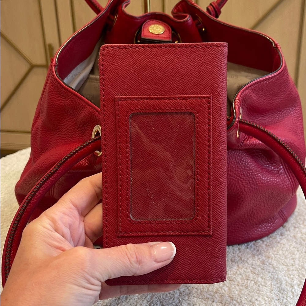 Michael Kors Red Leather Shoulder Bag - Picture 8 of 8